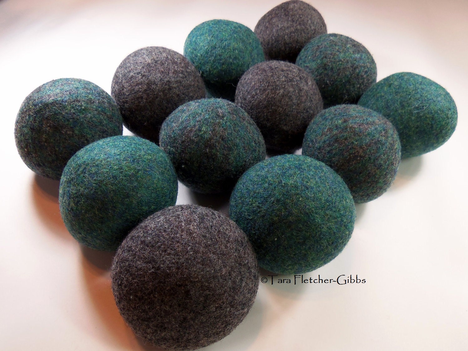 Wool Dryer Balls - Harry Potter Slytherin - Set of 12 Eco Friendly - Can be scented or unscented