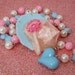 Our Lady Of The Empire Saint Darth Vader Resin Cast Bubblegum Pink Glittery Rosary Style Necklace Penadnt