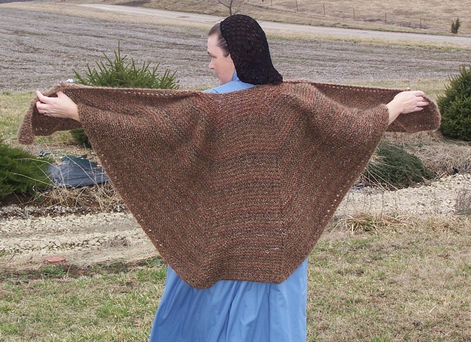 Utilitarian Faroese Shawl  Custom Made To Order