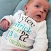 Birth Announcement Onesie...Personalized Newborn or 0-3 Month Onesie ...Love Custom Orders Feel Free to Request...birth announcement