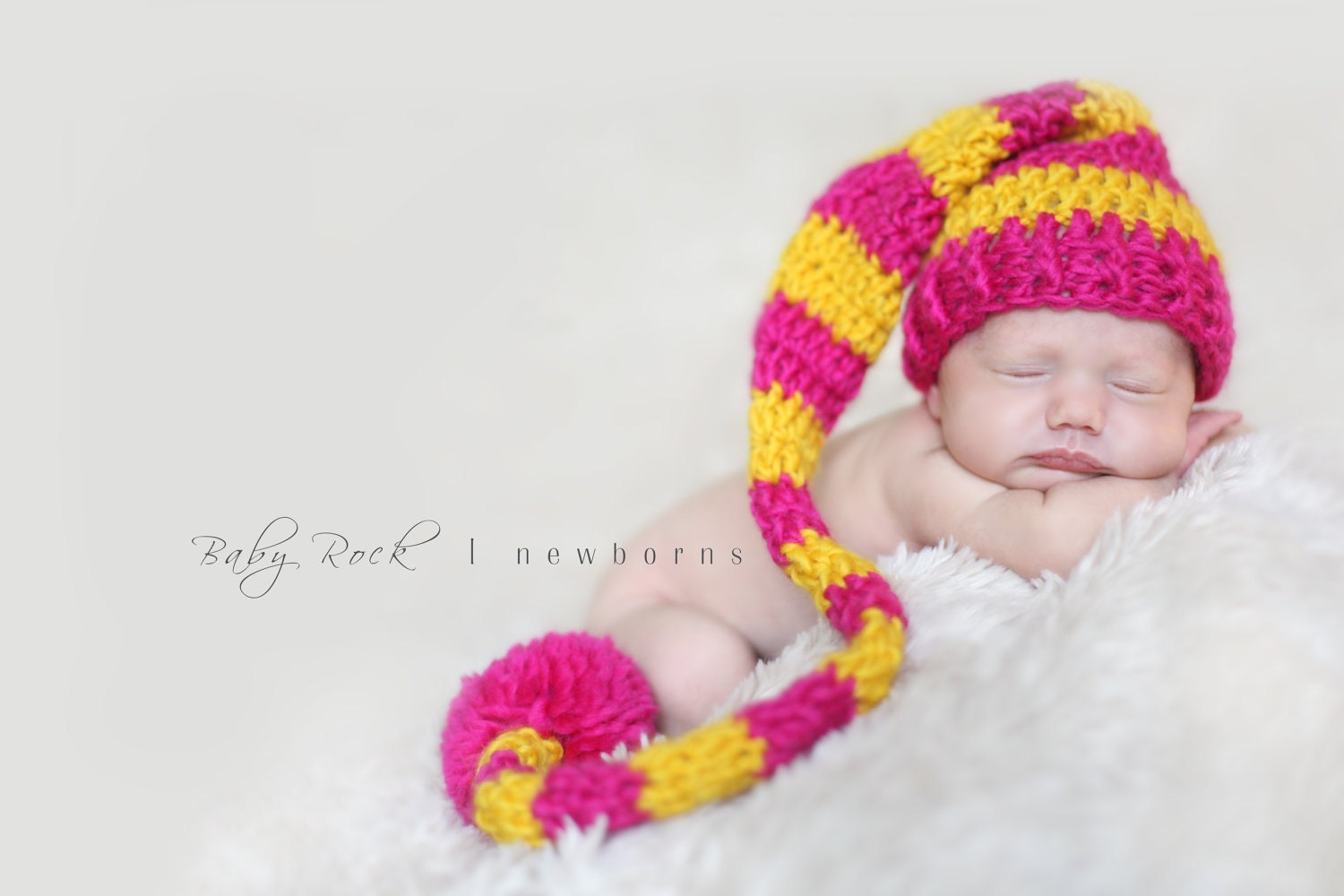 Long Tail Elf Hat--STRIPED or SOLID--Choose Your Own Color(s)