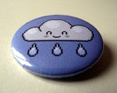 Pinback button Cloud and Rain