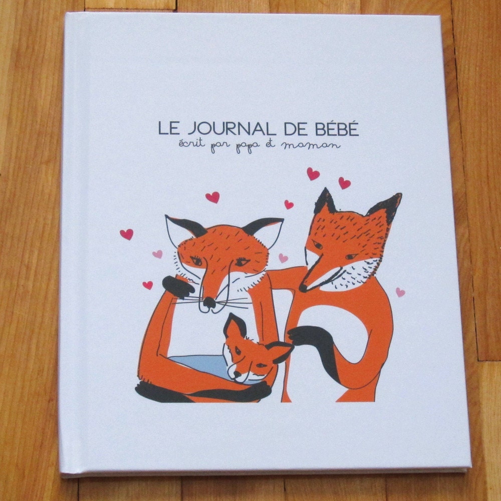 Baby's First Year Book Custom Book Première Année de Bébé Custom Book illustrated baby book in French or English Custom Baby Book