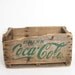 1964 coke coca cola wood crate with green stencil