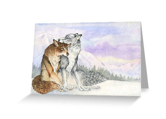 Artic Wolves   Cards- set of 10