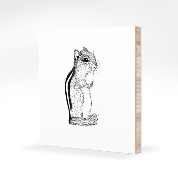 Mr Chipmunk (Limited Edition Print on Bamboo)
