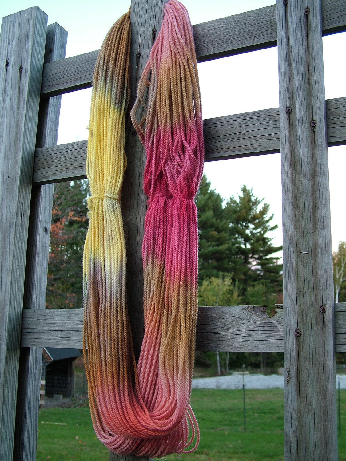 ON SALE: Bulky Falkland Wool Yarn 109 yards/100 grams-Autumn Woods