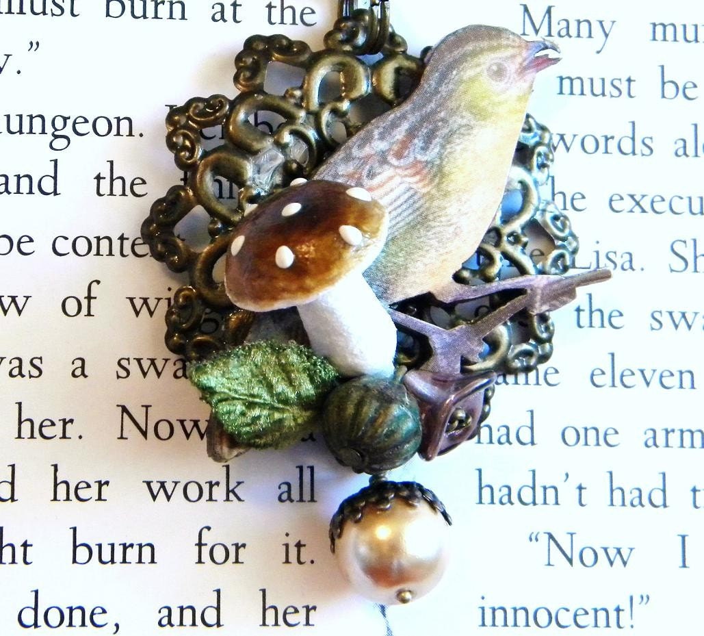 Woodland Bird Vintage Style Necklace