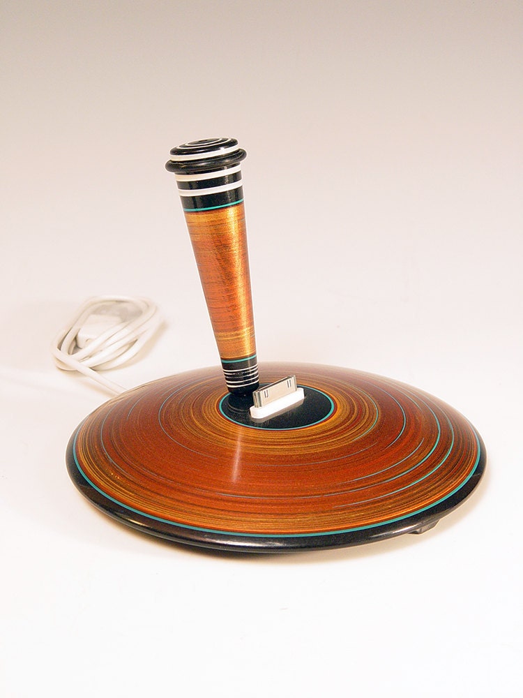 iPhone dock or iPod dock. Contemporary. Whimsical. Hand painted. Copper. FAST SHIPPING. 82