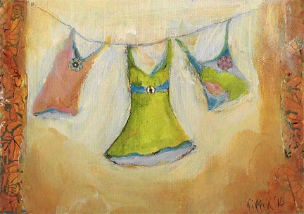 Sea Breeze -Print of an Original Mixed Painting 8" x 10" Ready to Frame