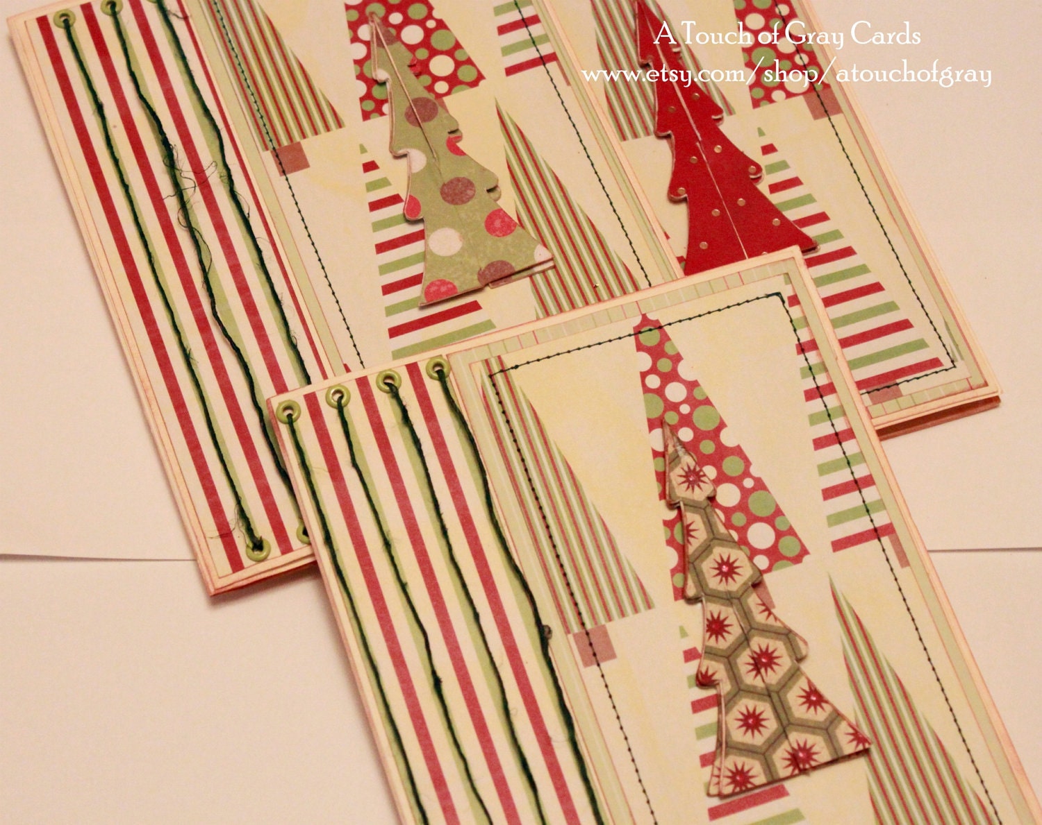 Christmas Card Off to the Christmas Tree Lot - Handmade Winter Holiday Cards (Set of 3)