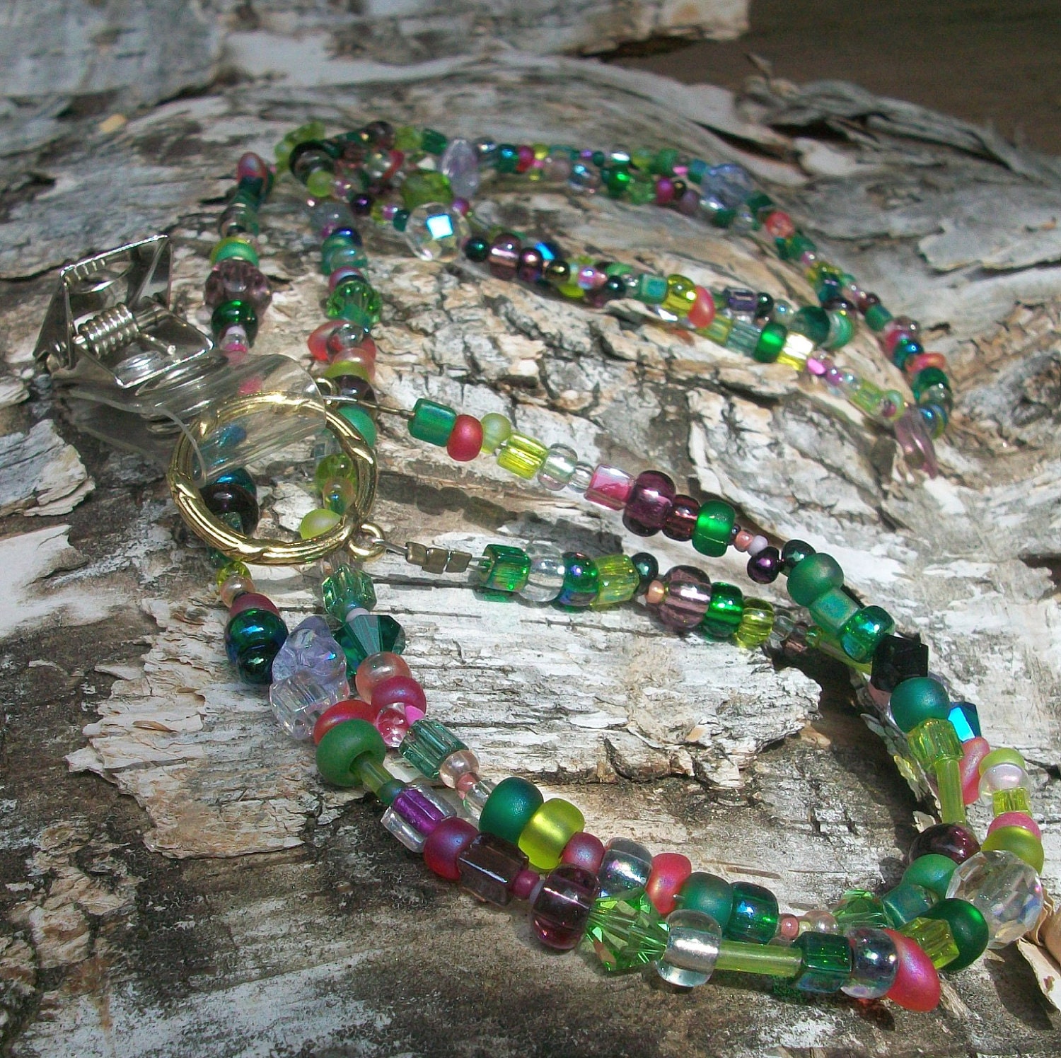 ID Lanyard Badge Holder, Identify wth Nature Garden Style, Badge Necklace