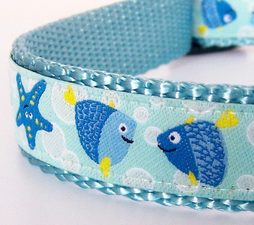 Under the Sea Dog Collar / Fish and Seashells