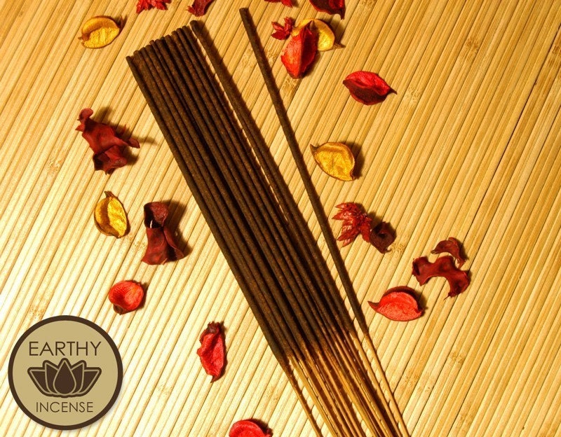 PATCHOULI Incense Sticks - Hand-Dipped Premium Bamboo Incense - by EARTHY INCENSE