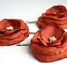 Orange Flower Hair Clips - Bridal Flowers - Orange Hair Pins- Orange Wedding Accessory - Orange Hair Pieces