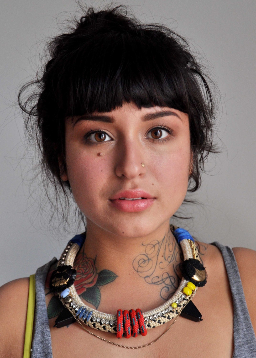 Edgy tribal rope necklace