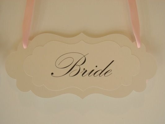Bride and Groom Wedding Chair Signs Beautiful Hanging Chair Decorations for your Wedding Reception