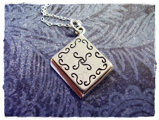 Tiny Jane Eyre by Charlotte Brontë Literary Book Charm Necklace in Sterling Silver with a Delicate 18" Sterling Silver Cable Chain