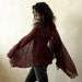 Red Fairy wings silk shrug - shawl - scarf