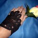 Prom Lace, Fingerless Bridal Gloves, elegant, delicate and embroidered  for Wedding or Special Occasion.  Chose your own color.