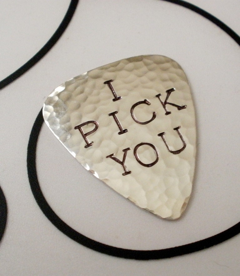 I Pick You EXPRESS SHIPPING Sterling Silver Guitar Pick