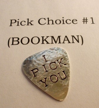I PICK YOU 1st Class Shipping BRASS Guitar Pick