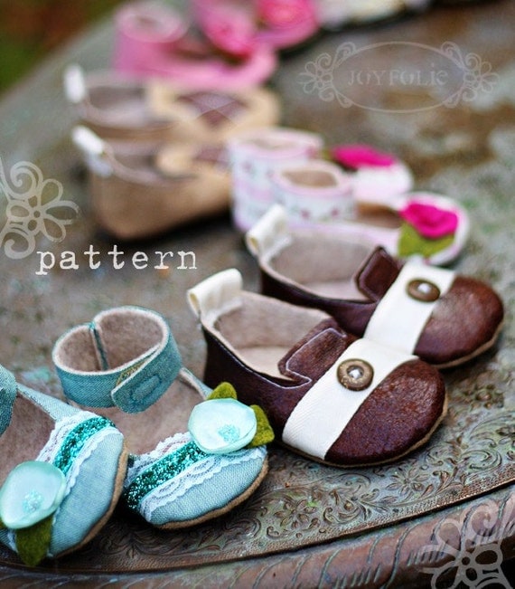 Joyfolie Boy and Girl Baby Shoe / Bootie Pattern PDF