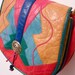Vintage 80s Leather Patchwork Tribal Aztec Purse Bag