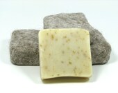 100% Alpaca Felted Soap - Vegan, Organic, Scented - Pink Grapefruit & Oatmeal