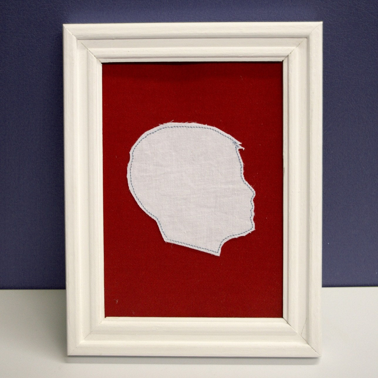 9x12 Custom Fabric Silhouette Bust for Framing