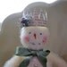 Vintage Inspired Glittery Snowman
