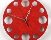 POP Clock in Red, 10" Modern Clock