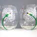 Wine Glasses- Dandelions and Hearts- Set of 2