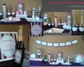 Bridal Shower PRINTABLES Paris Themed - Instant Download DIY Printable Bridal Shower Collection Il_170x135