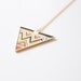 Gold Upcycled Red, Blue and Black Tribal Necklace - LAST ONE LEFT