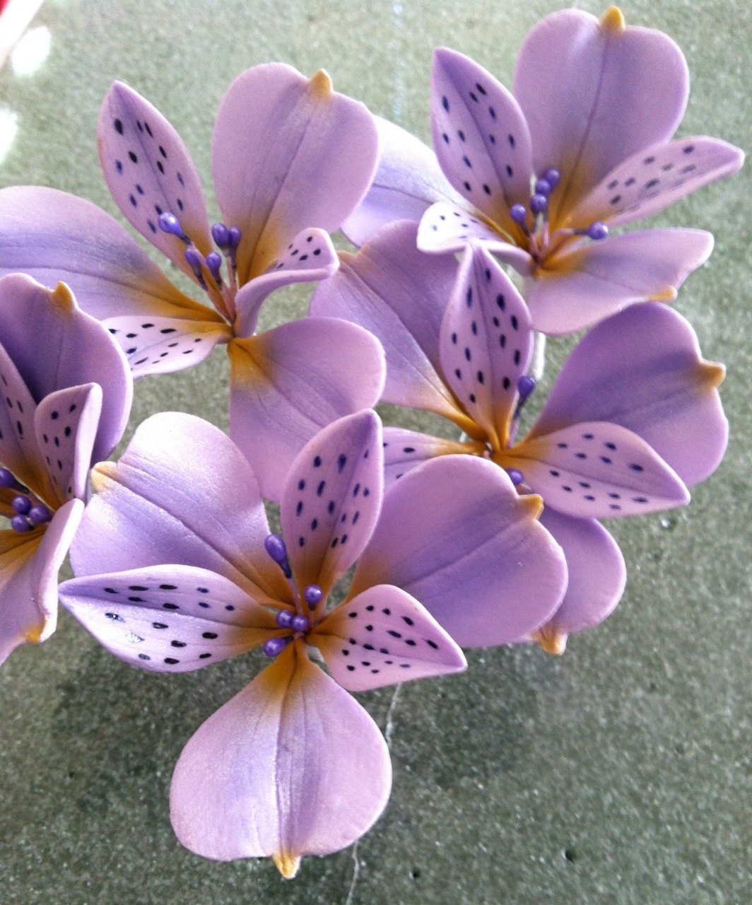 GumPaste Alstroemeria Flower Cake Decoration (Lavender)