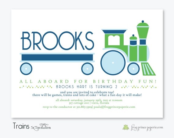 Train Set Custom Printable Birthday Party Pack - DIY Il_570xn