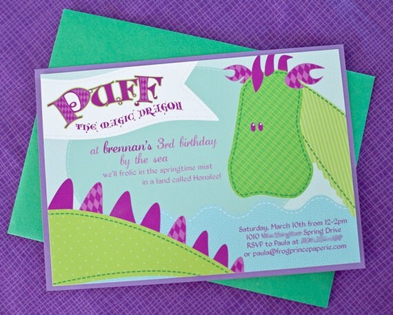 Dragon Birthday Printable Invitations Il_570xn