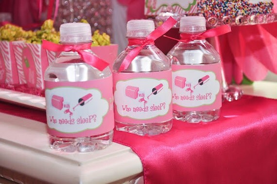Almost Sleepover Party Printable Package as seen on KARA's Party Ideas Il_570xn