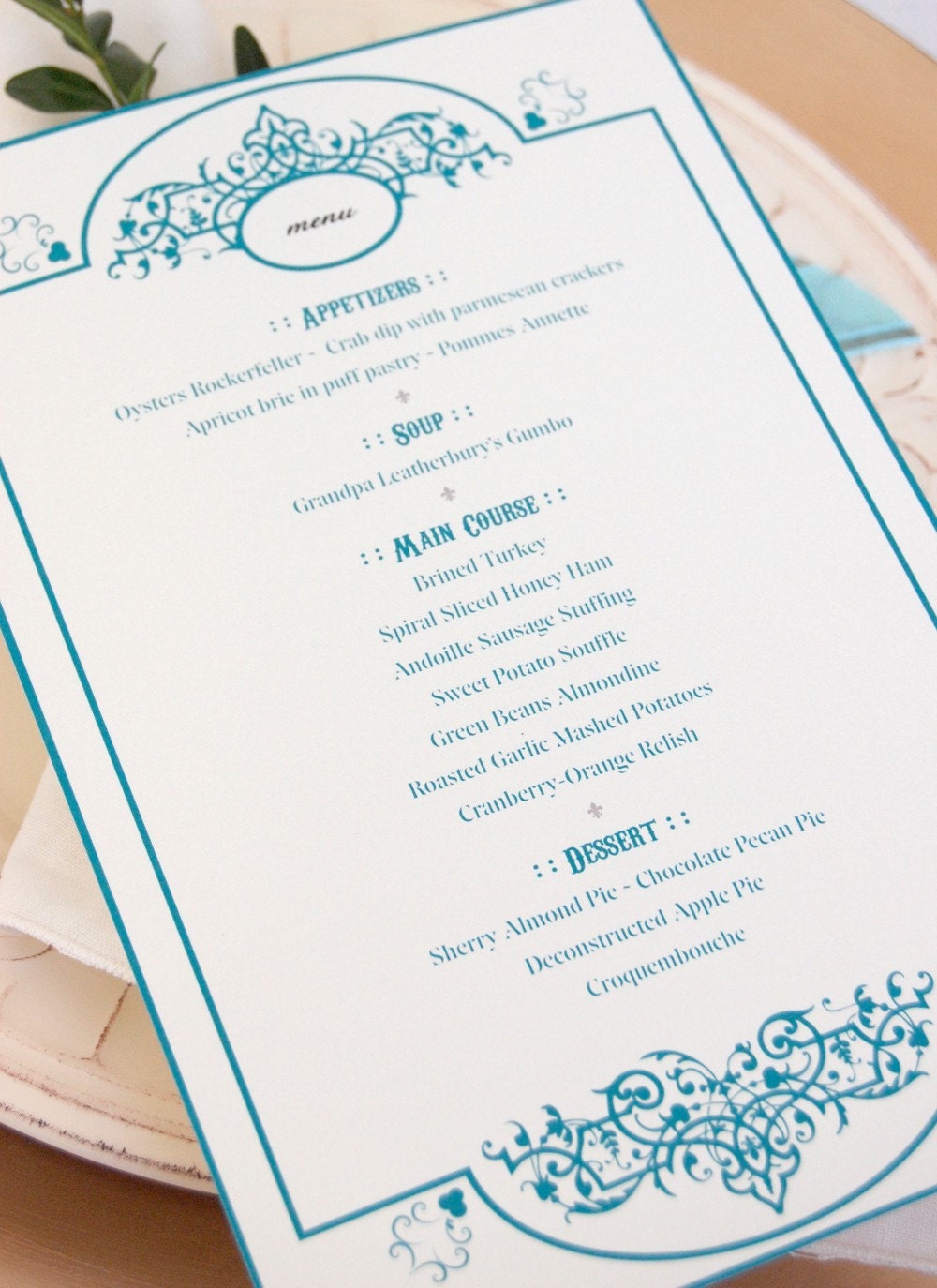 Joyeux Noel Printable Christmas Dinner - DIY - Charity listing