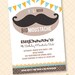 Mustache Moustache Bash Custom Printable Invitation