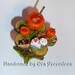 Fairy tea table with pumpkin set for dollhouse 1/12, terrarium - 6 TIMES TREASURY ITEM