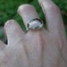 Brown Smoky quartz Gold ring -Recycled Silver and 14k Yellow Gold