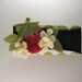 Strawberry Headband Felt Flowers "Strawberry and Cream" flowers with pearly centers
