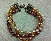 Ring of Fire Freshwater Pearl Bracelet