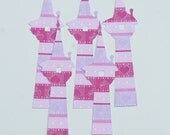 Rapunzel Tower Cut Outs, Die Cuts, Pink and Purple Princess Hearts Cut Outs - 22 Count