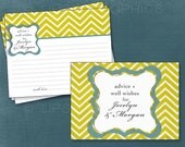 Fancy Chevron Advice & Well Wishes for MOM / BRIDE / GRADUATE. Printable Cards. Any colors by Tipsy Graphics. Great for Recipe cards too Il_170x135