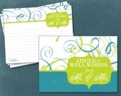 Bold Swirl Advice & Well Wish Cards. Printable Cards for the Graduate, Baby or Bridal Shower by Tipsy Graphics. Any Colors Il_170x135