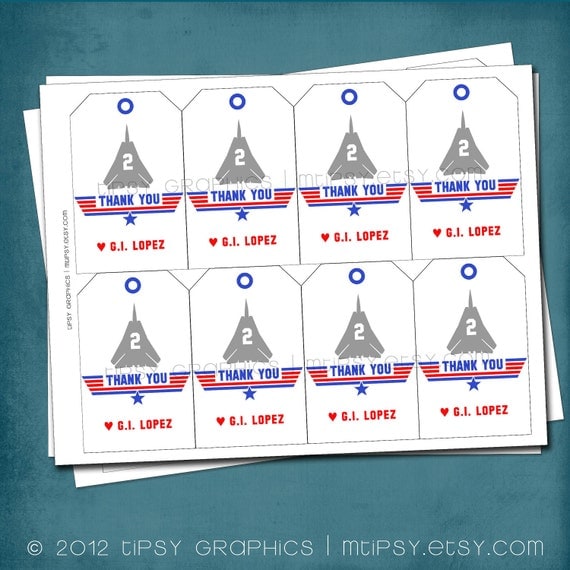 Top Gun Inspired Fighter Jet Luggage Tags by Tipsy Graphics. Any colors and text. Il_570xn