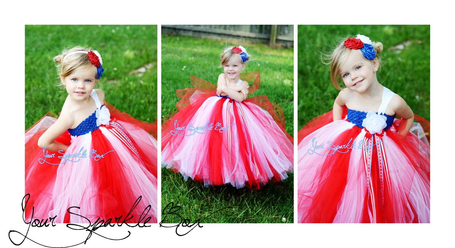 Patriotic Tutu Dress for pageants weddings birthdays 4th of July 12m 18m 2t 3t 4t